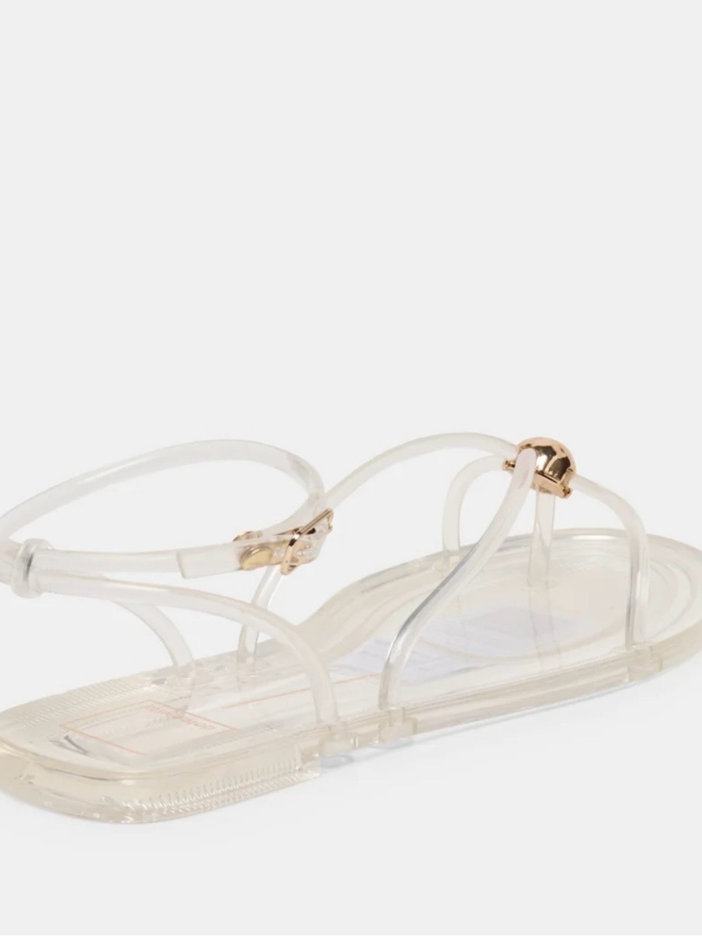 Dolce Vita Clear Jelly Sandal with Gold Accent